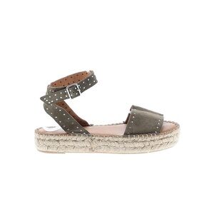Studded Ankle Strap Espadrille Sandals